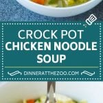 Crock Pot Chicken Noodle Soup Recipe | Slow Cooker Chicken Noodle Soup | Chicken Soup #soup #chicken #noodles #dinner #slowcooker #crockpot #jonep