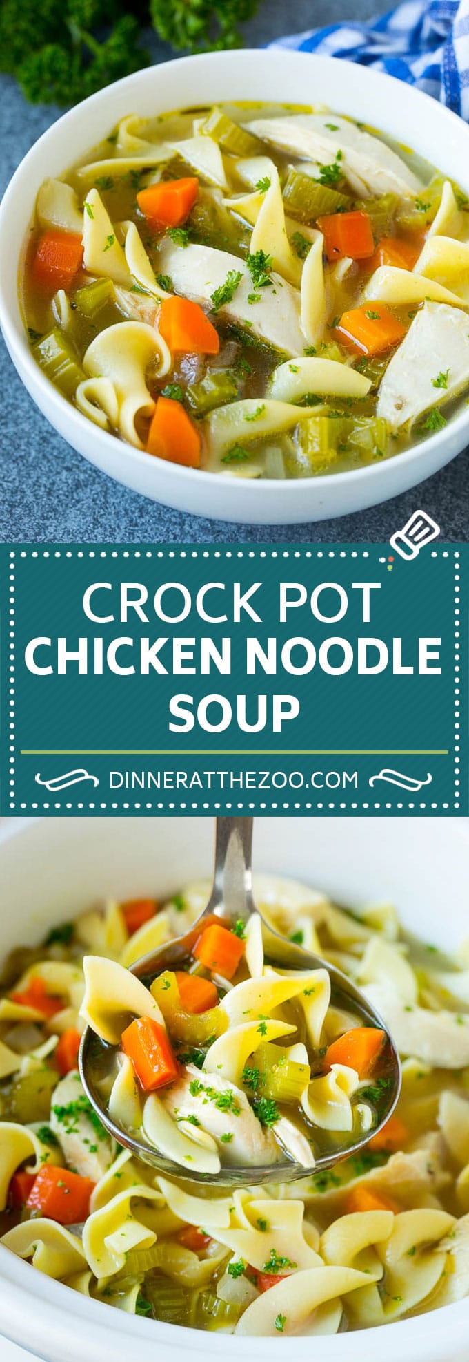 Crock Pot Chicken Noodle Soup Recipe | Slow Cooker Chicken Noodle Soup | Chicken Soup #soup #chicken #noodles #dinner #slowcooker #crockpot #jonep