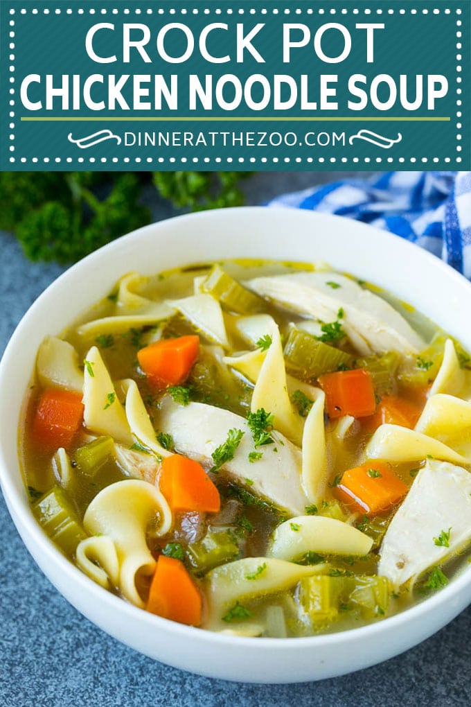 Crock Pot Chicken Noodle Soup Recipe | Slow Cooker Chicken Noodle Soup | Chicken Soup #soup #chicken #noodles #dinner #slowcooker #crockpot #jonep
