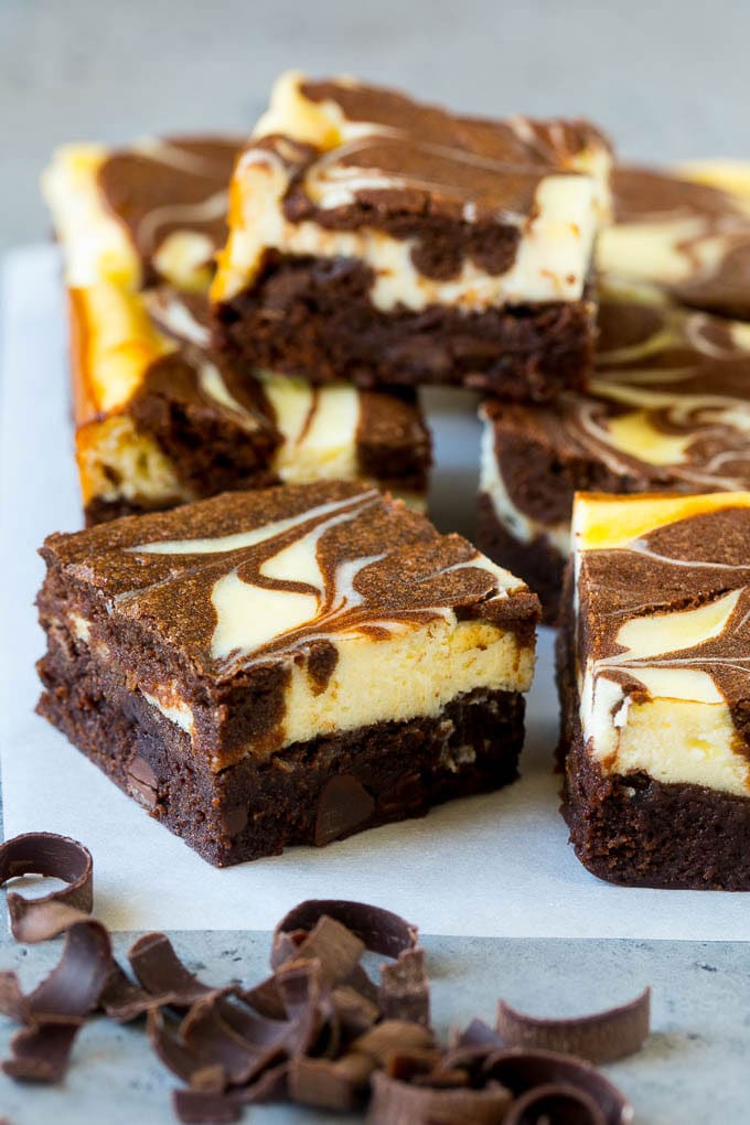 Cheesecake Brownies Recipe | Cream Cheese Brownies | Homemade Brownies #brownies #cheesecake #chocolate #dessert #jonep Marbled cheesecake brownies with chocolate and cream cheese.