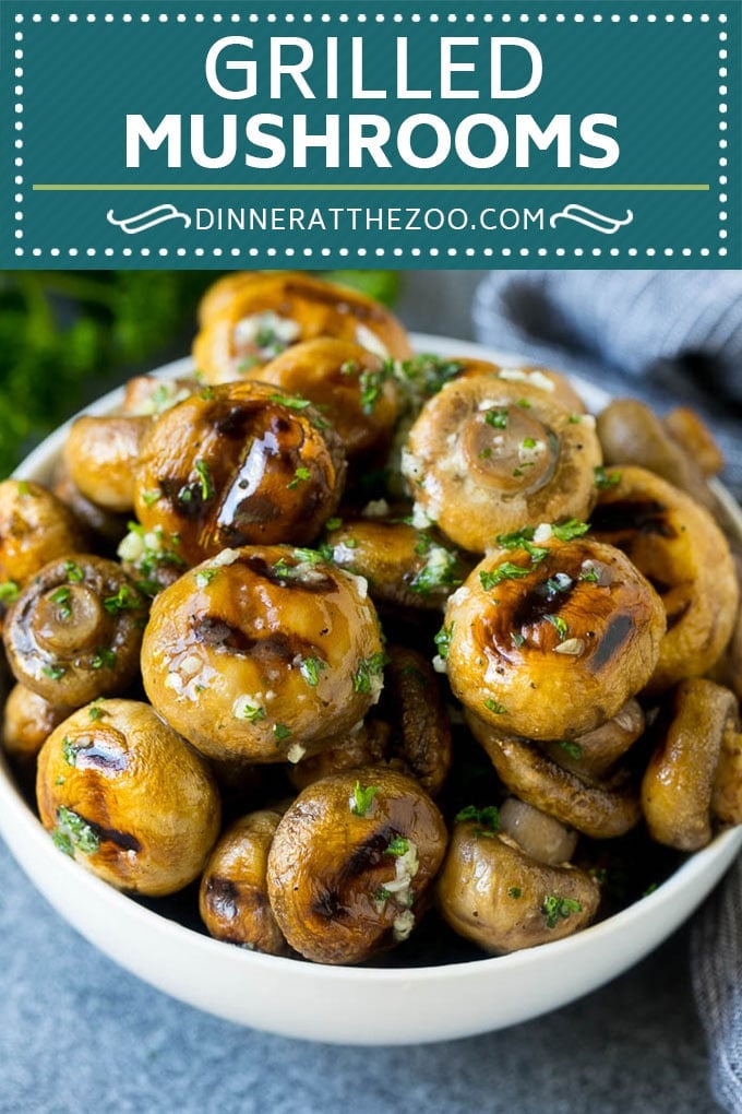 Grilled Mushrooms Recipe | Mushroom Kabobs | Mushroom Side Dish #mushroom #grilling #garlic #keto #lowcarb #jonep