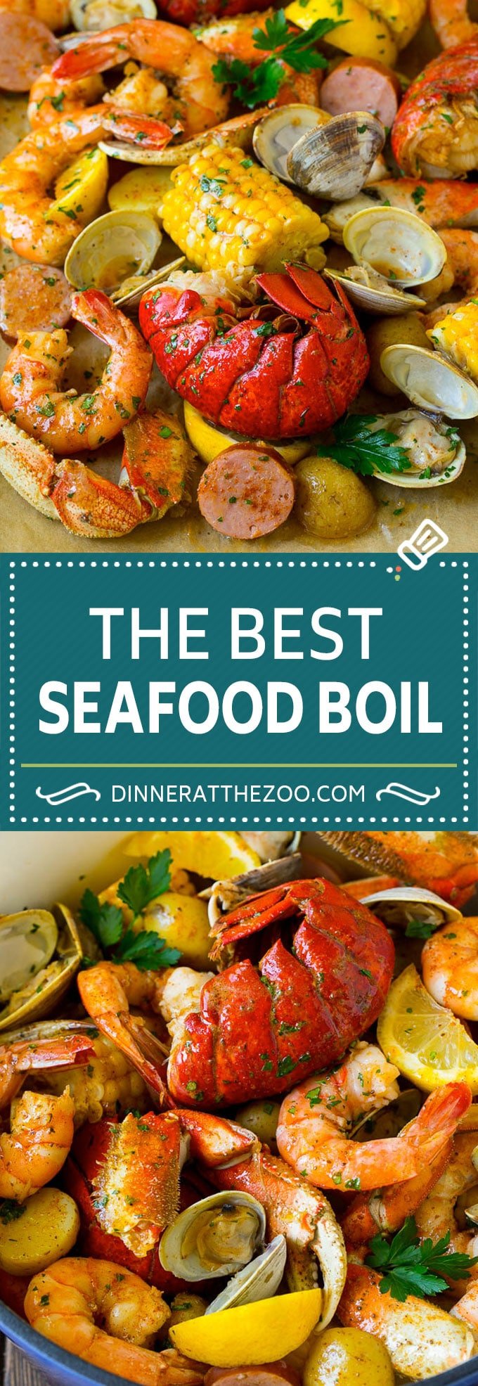 Seafood Boil Recipe | Shrimp Boil #lobster #shrimp #clams #crab #sausage #corn #potatoes #dinner #jonep
