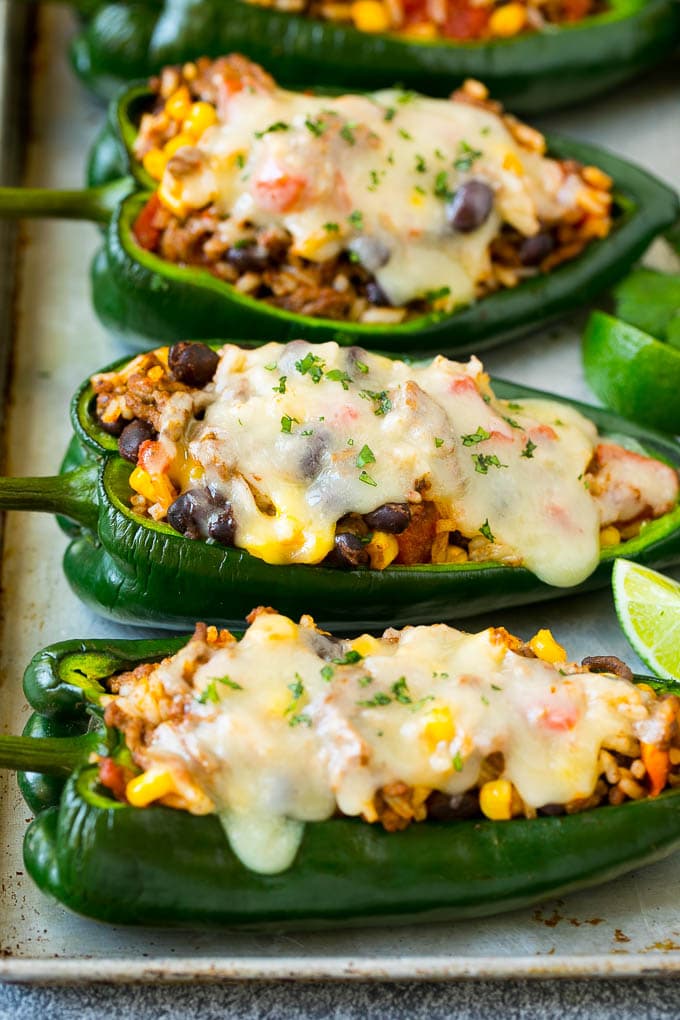 Stuffed Poblano Peppers | Stuffed Peppers | Pasilla Peppers #peppers #stuffedpeppers #beef #rice #beans #corn #dinner #jonep Stuffed poblano peppers filled with rice, corn, beans and meat.