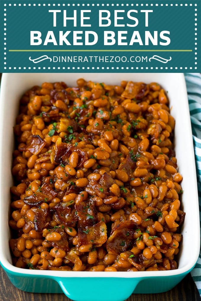 Baked Beans Recipe #beans #bacon #sidedish #bbq #dinner #jonep
