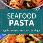 Seafood Pasta Recipe | Shrimp Pasta #pasta #spaghetti #shrimp #clams #scallops #dinner #jonep