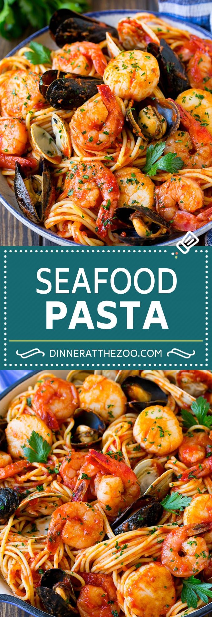 Seafood Pasta Recipe | Shrimp Pasta #pasta #spaghetti #shrimp #clams #scallops #dinner #jonep