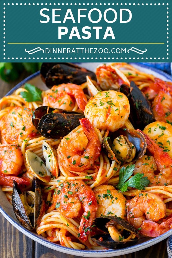 Seafood Pasta Recipe | Shrimp Pasta #pasta #spaghetti #shrimp #clams #scallops #dinner #jonep