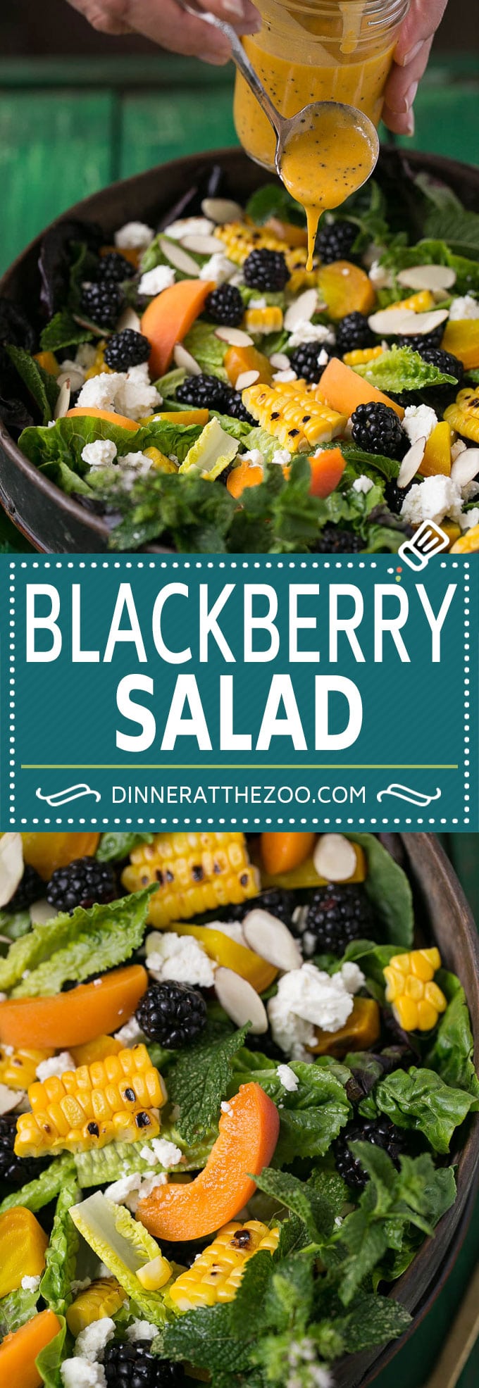 Blackberry Salad Recipe | Summer Salad #salad #blackberries #apricot #corn #dinner #healthy #jonep