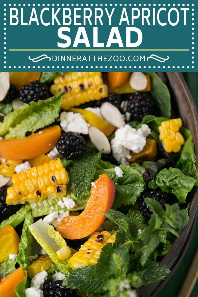 Blackberry Salad Recipe | Summer Salad #salad #blackberries #apricot #corn #dinner #healthy #jonep