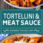 Cheese Tortellini in Meat Sauce #tortellini #pasta #sauce #dinner #jonep #cheese