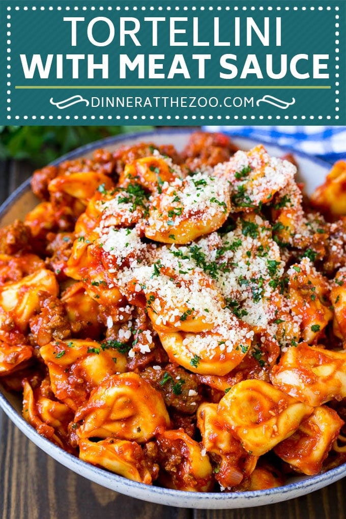 Cheese Tortellini in Meat Sauce #tortellini #pasta #sauce #dinner #jonep #cheese
