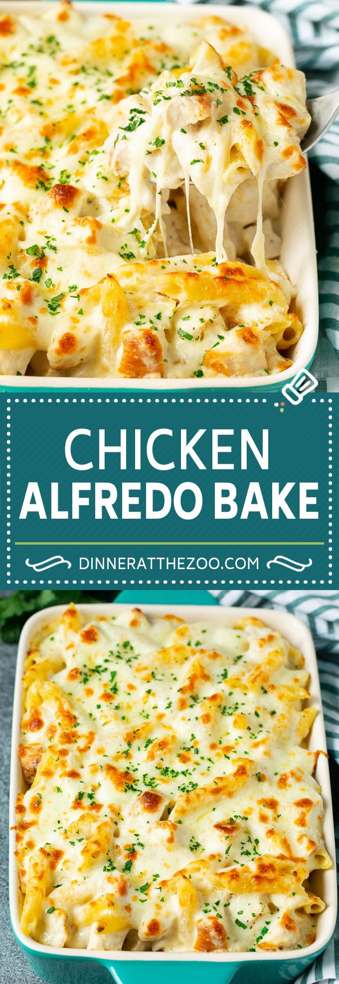 Chicken Alfredo Bake | Baked Pasta #chicken #pasta #cheese #comfortfood #dinner #jonep