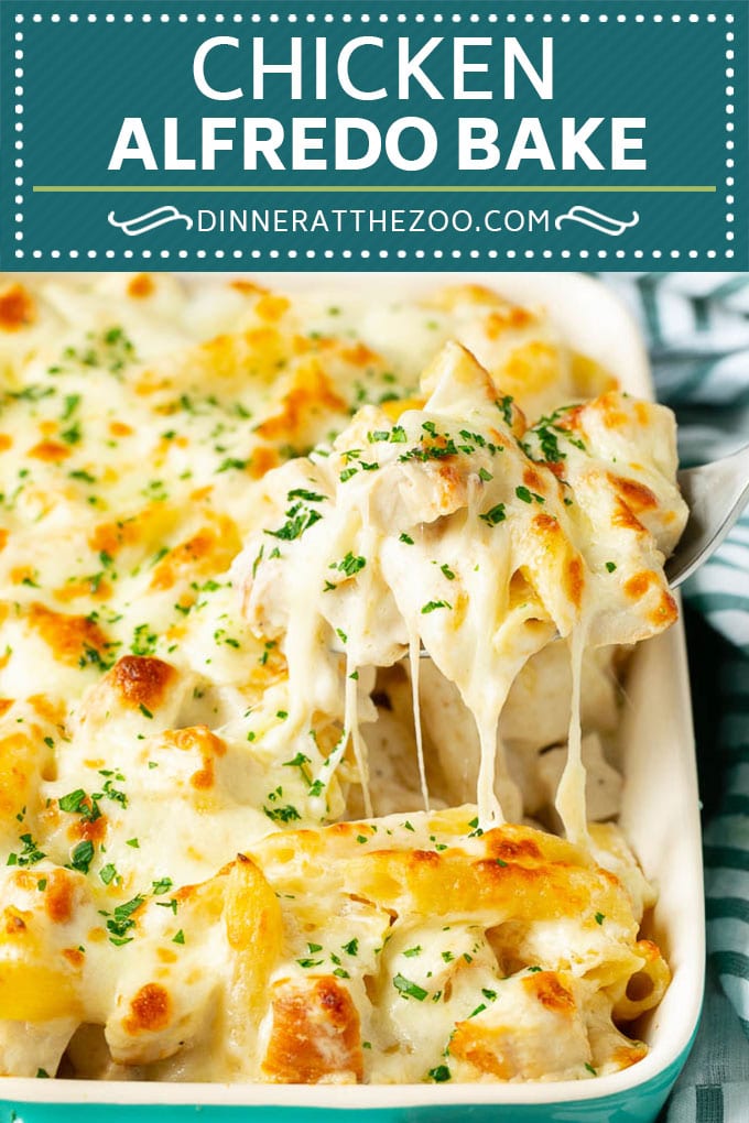 Chicken Alfredo Bake | Baked Pasta #chicken #pasta #cheese #comfortfood #dinner #jonep