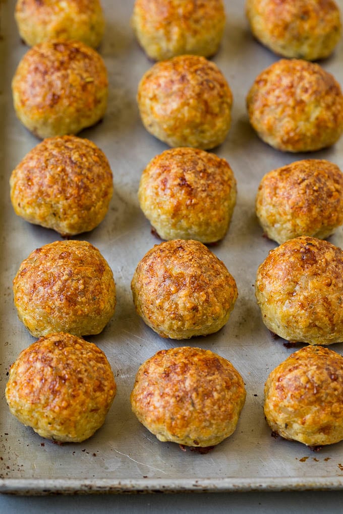 Chicken Meatballs Recipe | Baked Meatballs #chicken #meatballs #dinner #jonep #comfortfood Baked meatballs on a sheet pan.