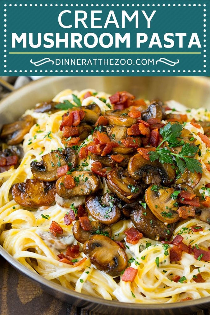 Mushroom Pasta Recipe | Creamy Pasta #pasta #mushrooms #bacon #dinner #jonep