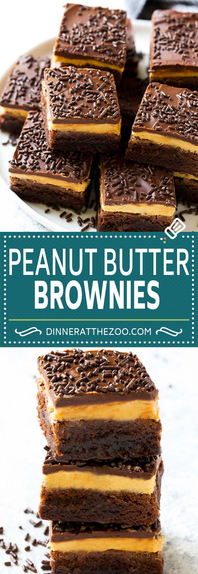 Peanut Butter Brownies Recipe | Layered Brownies | Peanut Butter Truffle Brownies #chocolate #peanutbutter #brownies #dessert #jonep