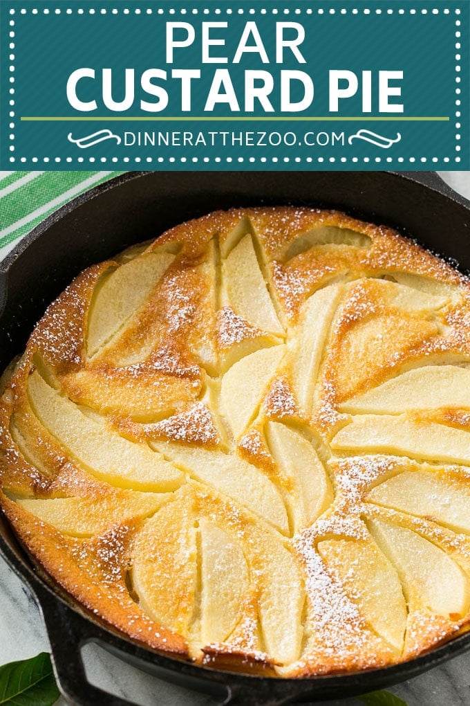 Pear Custard Pie Recipe | Pear Pie #pears #fall #pie #dessert #jonep