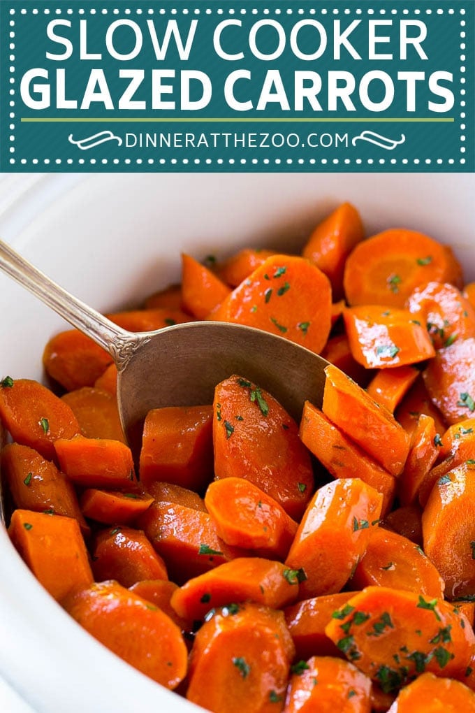 Slow Cooker Glazed Carrots Recipe | Brown Sugar Glazed Carrots | Slow Cooker Carrots #carrots #sidedish #slowcooker #crockpot #jonep