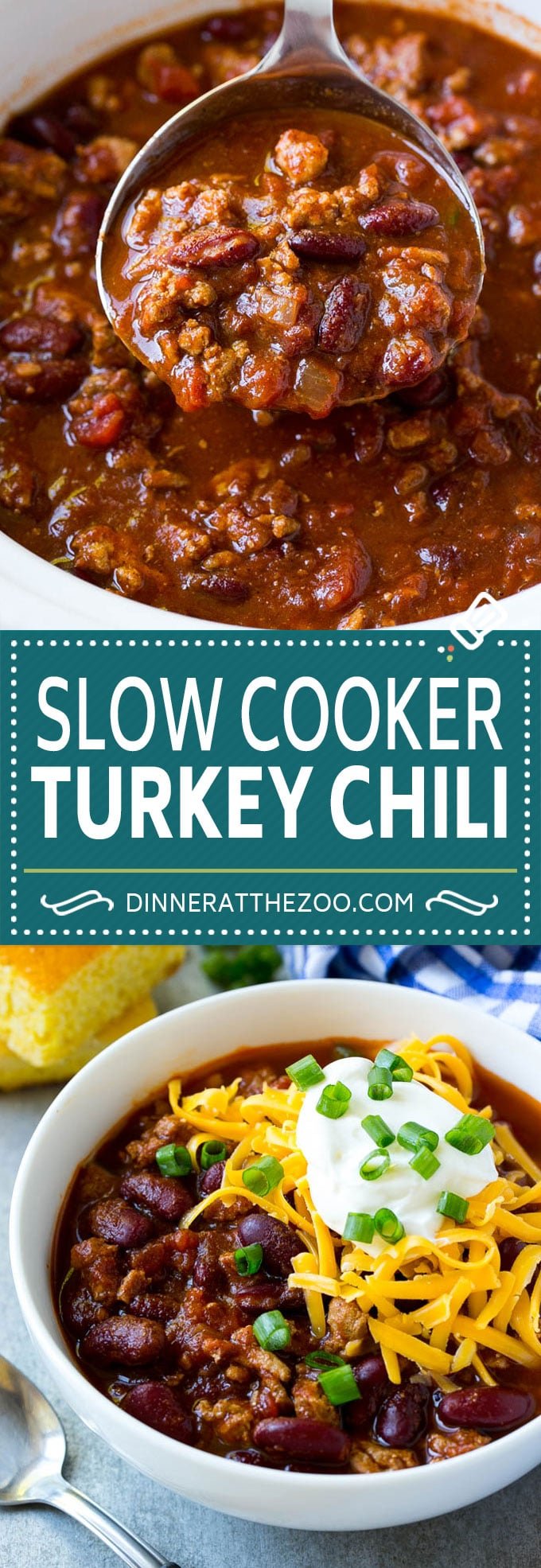 Slow Cooker Turkey Chili Recipe | Crockpot Chili | Turkey Chili | Chili With Beans Recipe | Healthy Chili Recipe #turkey #chili #beans #soup #slowcooker #crockpot #jonep