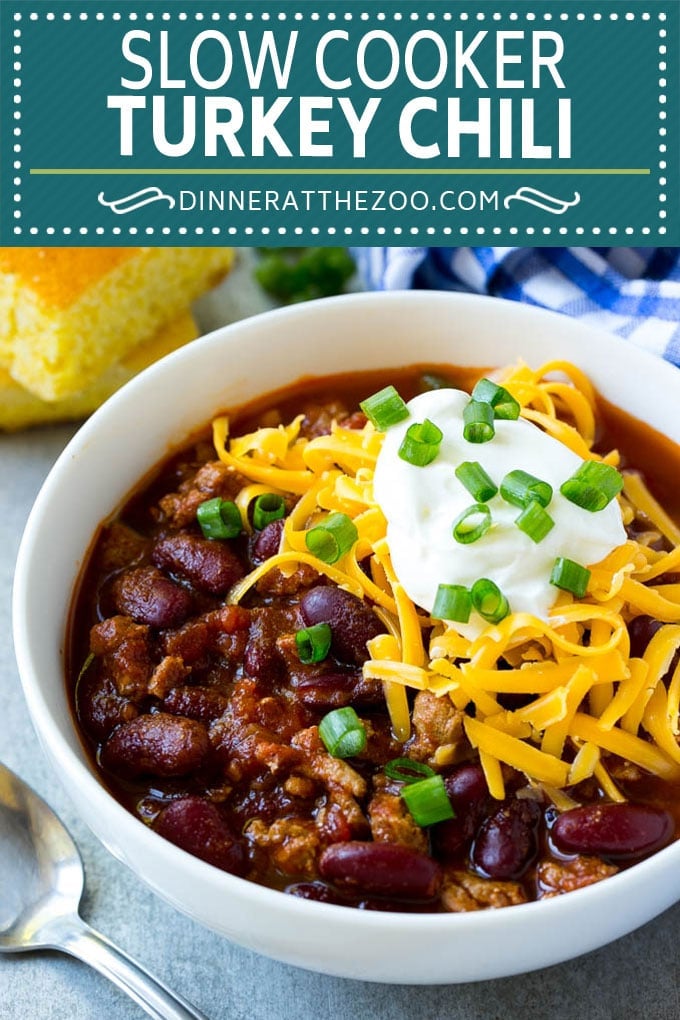 Slow Cooker Turkey Chili Recipe | Crockpot Chili | Turkey Chili | Chili With Beans Recipe | Healthy Chili Recipe #turkey #chili #beans #soup #slowcooker #crockpot #jonep
