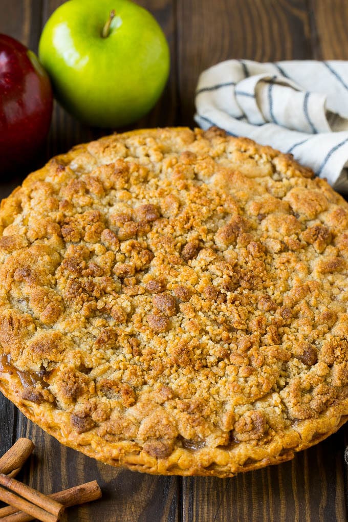 Dutch Apple Pie Recipe | Homemade Apple Pie #pie #apple #dessert #baking #fall #jonep Dutch apple pie with brown sugar topping.