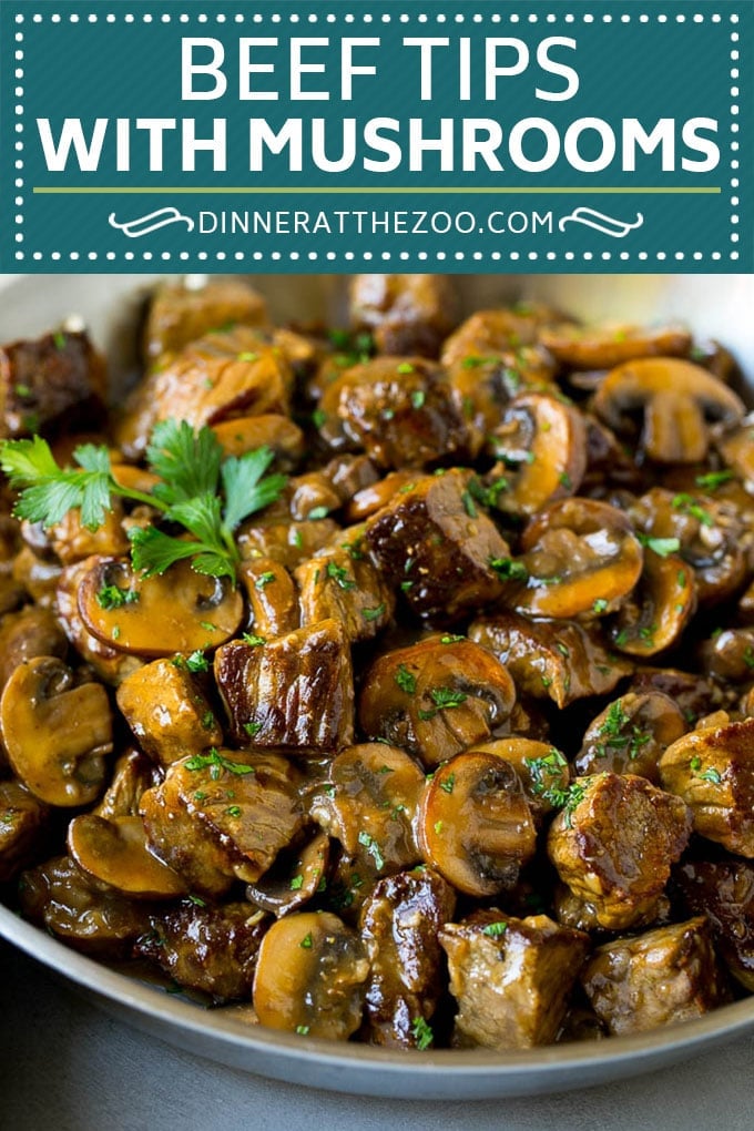 Beef Tips with Mushroom Gravy Recipe | Steak Tips #beef #steak #mushrooms #gravy #comfortfood #dinner #jonep