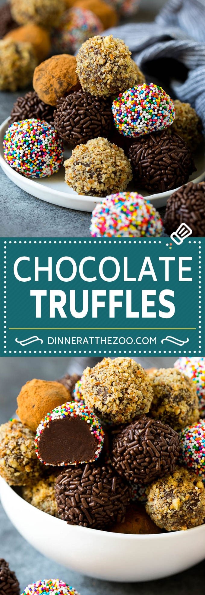 Chocolate Truffles Recipe | Homemade Candy #candy #truffles #chocolate #dessert #sprinkles #jonep