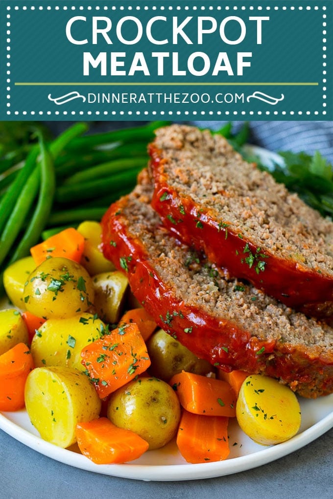 Crockpot Meatloaf Recipe | Slow Cooker Meatloaf #meatloaf #beef #slowcooker #crockpot #dinner #jonep