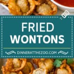 Fried Wonton Recipe #chinesefood #pork #appetizer #wontons #jonep