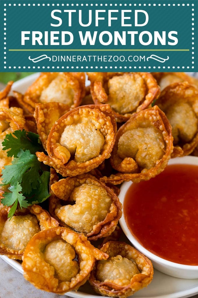 Fried Wonton Recipe #chinesefood #pork #appetizer #wontons #jonep