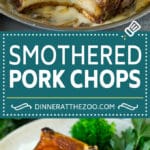 Smothered Pork Chops Recipe | Mushroom Pork Chops #pork #porkchops #mushrooms #gravy #dinner #jonep