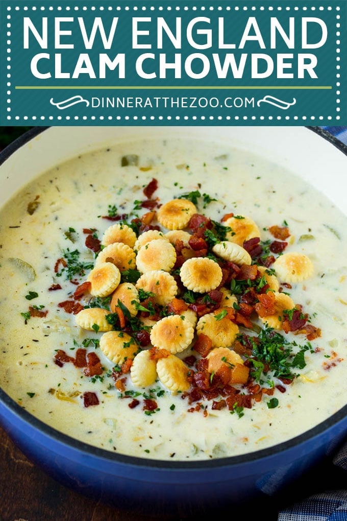 New England Clam Chowder Recipe | White Clam Chowder #chowder #soup #seafood #clams #bacon #dinner #jonep