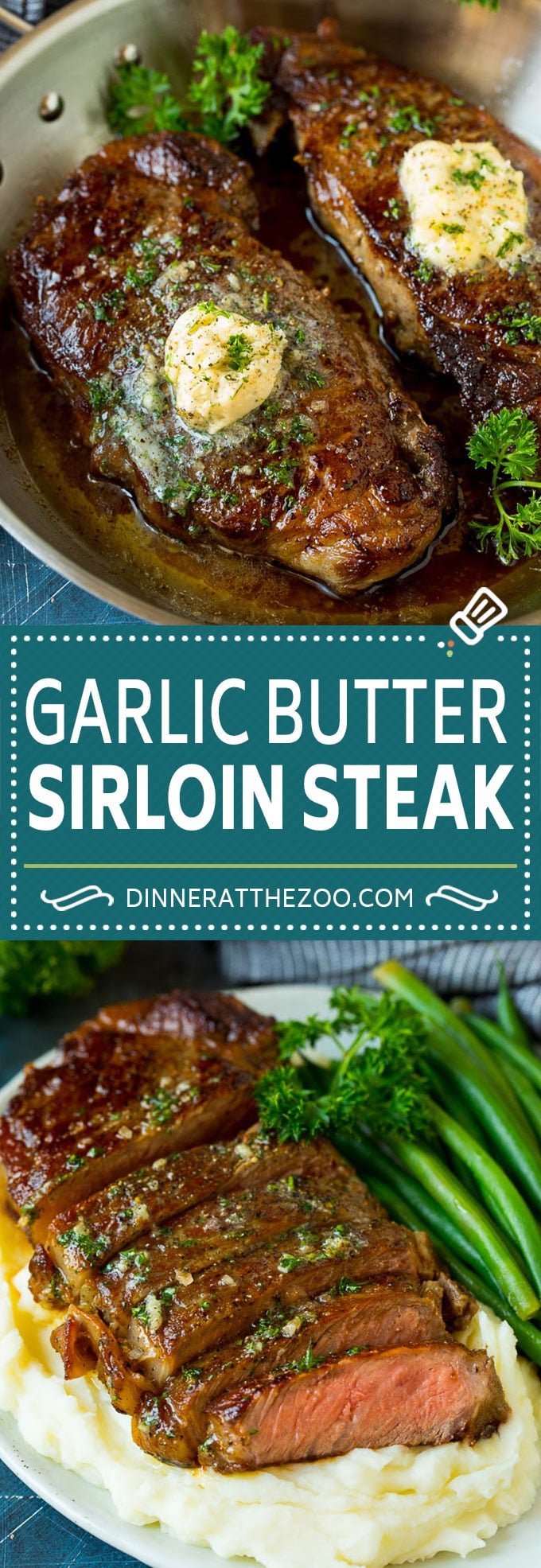 Sirloin Steak with Garlic Butter #steak #beef #dinner #jonep