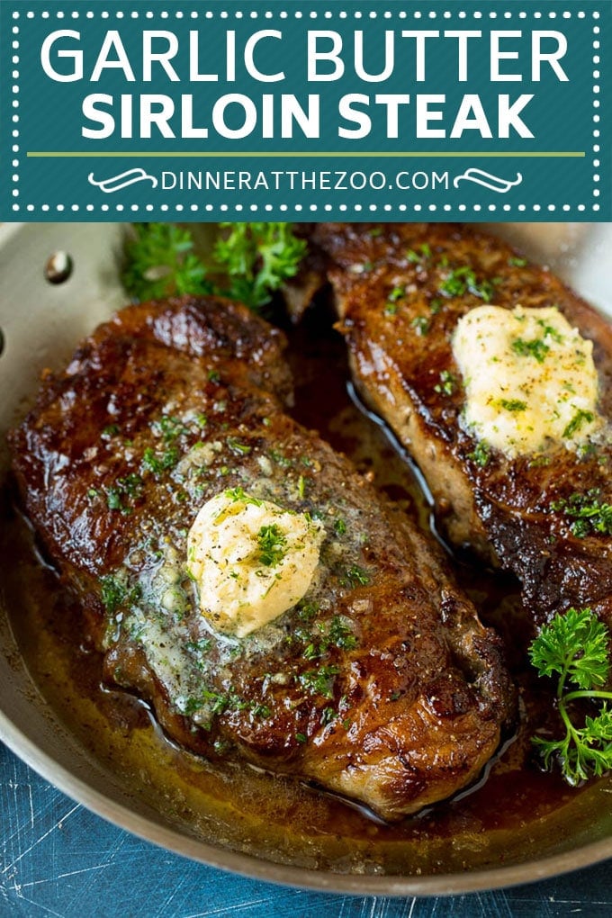 Sirloin Steak with Garlic Butter #steak #beef #dinner #jonep