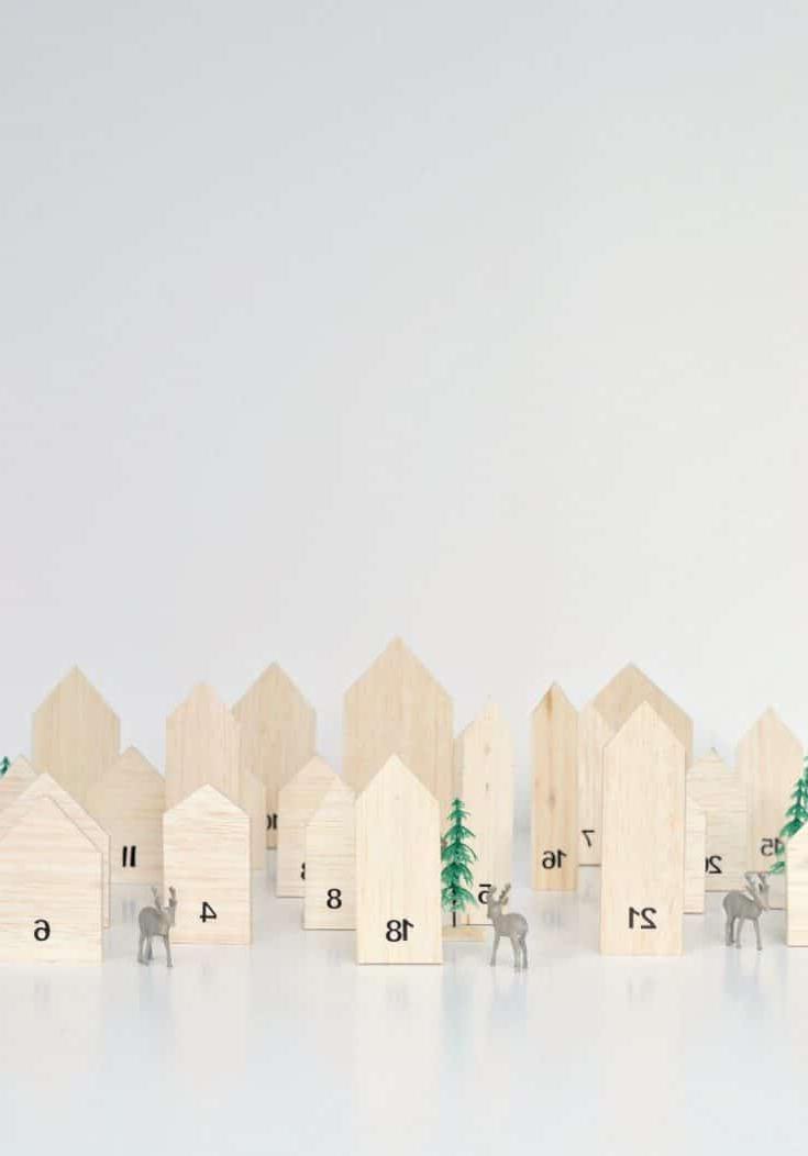 Maak dit! Minihuis hout Adventkalender - DIY huis dekor