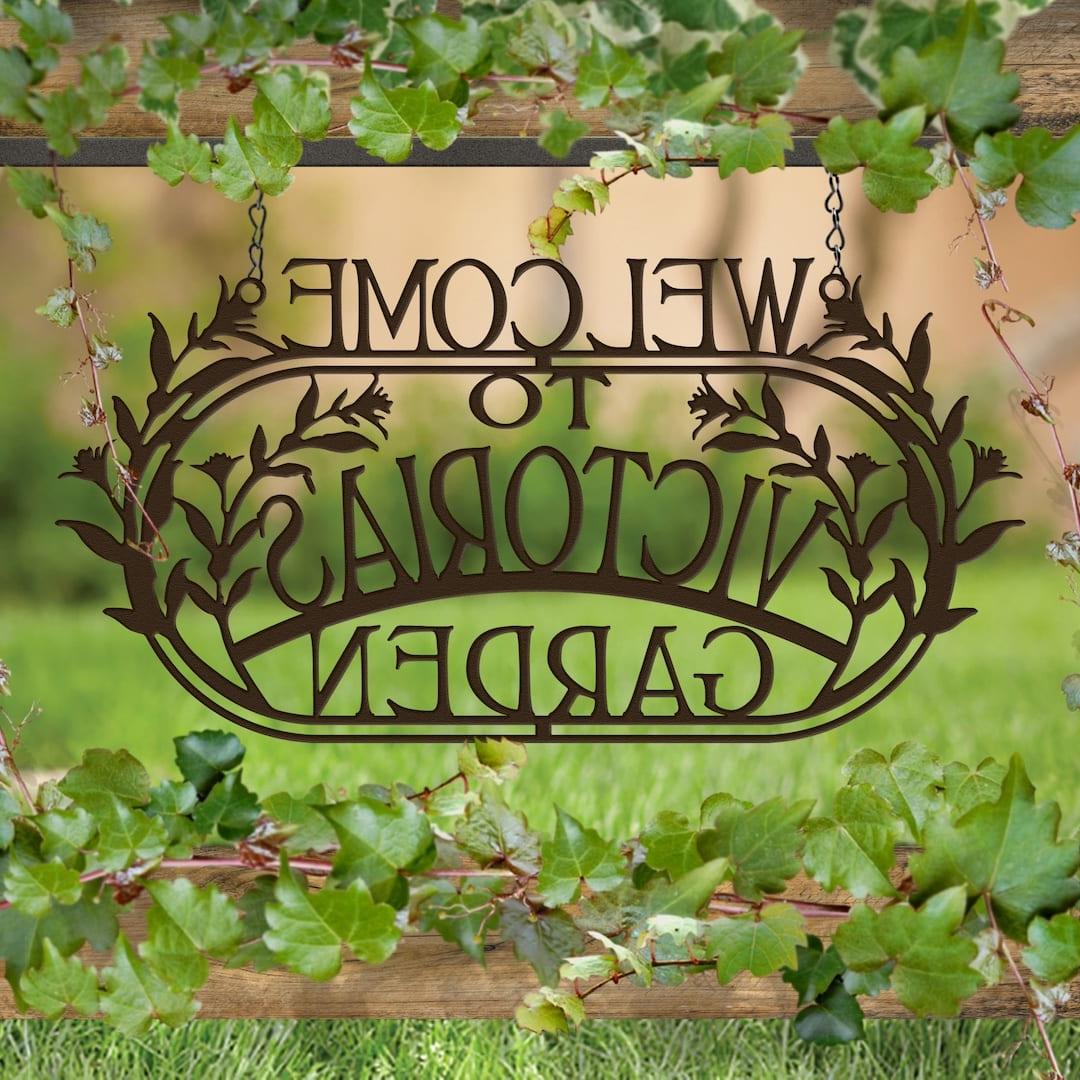Custom Welcome to the Garden Sign: Καλωσορίστε τους επισκέπτες της