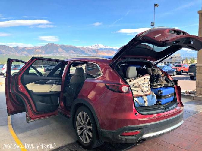 Gunsteling Dinge van ons 2018 Gesinslentevakansie Colorado-styl! 16 pak die mazda cx-9 in Colorado Springs met die voorste bergreeks in die agtergrond