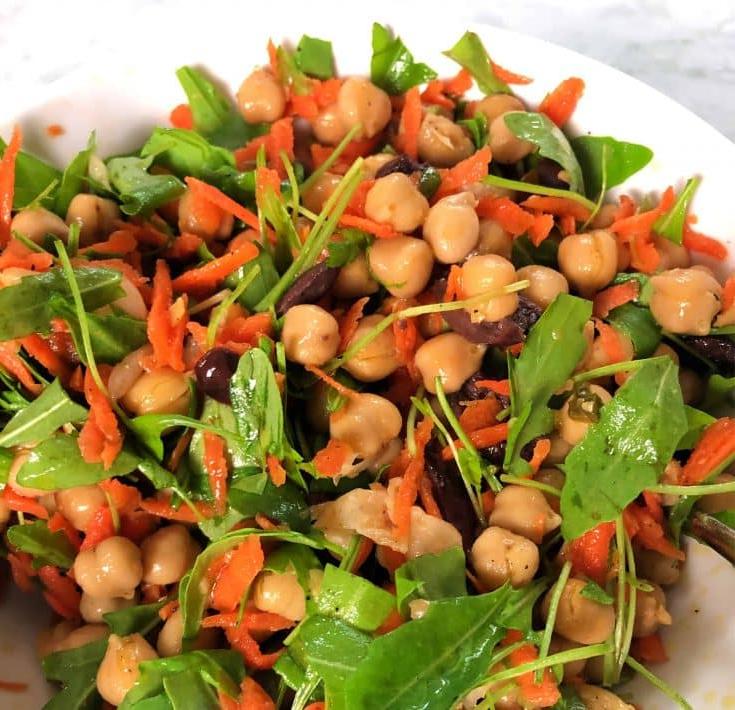 Kikkererwte, Wortel en Rucola Slaai