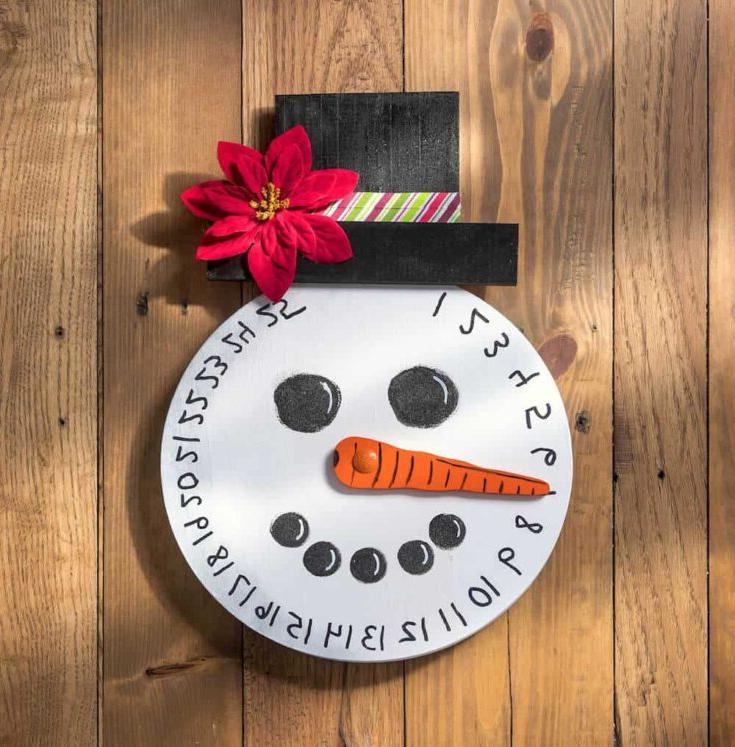 Hout Sneeuman Adventkalender wat jy kan maak