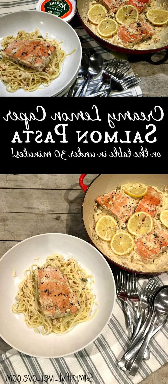 Romige Suurlemoen Kappertjie Salm Pasta 6 Roomerige suurlemoen-kappertjie salmpasta is binne minder as 30 minute gereed en is so heerlik! As jy van salm en suurlemoen-kappertjie souse hou, probeer hierdie resep vandag nog!