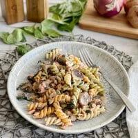 Kaasagtige Salm Pasta met Spinasie en Sampioene 8 img 7 114