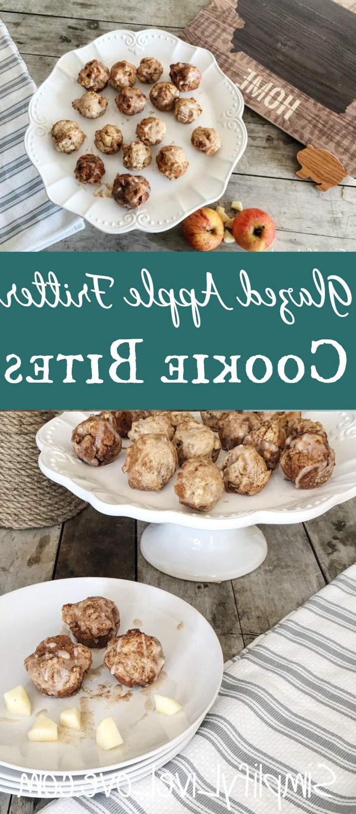 Geglasuurde Appelpoffertjiekoekie Happies 10 Glazed Apple Fritter Cookie Bites. A delicious, yet healthier version of the beloved apple fritter donut. An easy recipe that's sure to impress.