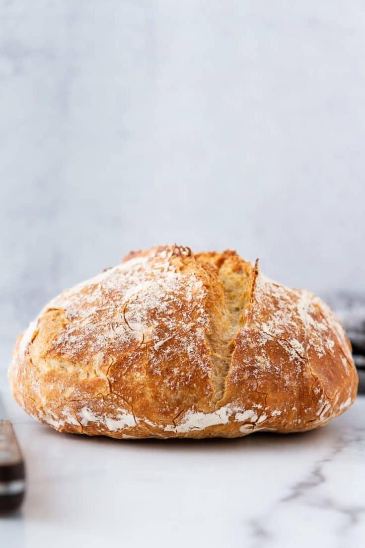 Σπιτικό μείγμα ψωμιού artisan χωρίς ζύμωμα σε μπολ