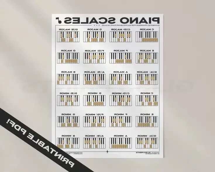 Εκτυπώσιμο PDF με κλίμακες πιάνου