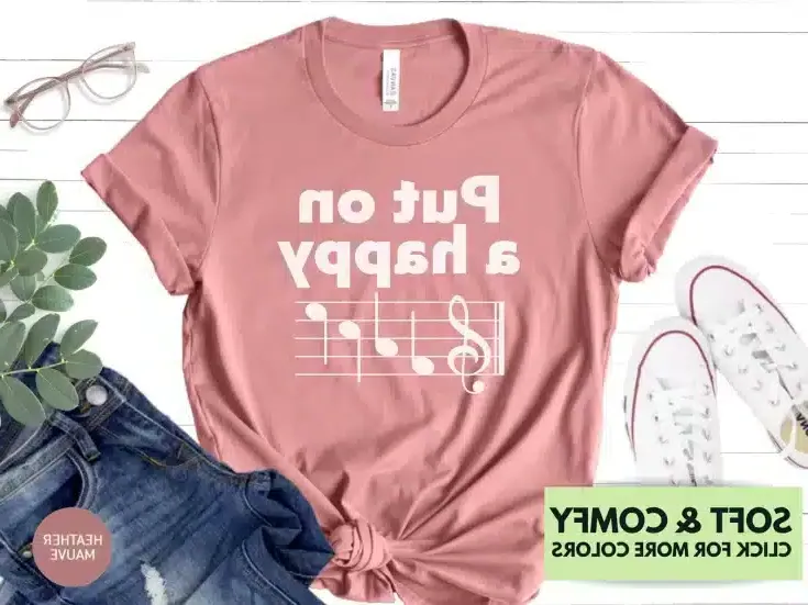 Μπλουζάκι Happy F.A.C.E. με νότες για πιανίστες
