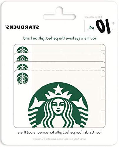 Κάρτες Δώρου Starbucks $10 (Πακέτο 4)