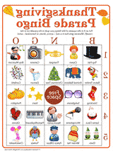 Παιχνίδι Bingo για την Παρέλαση των Ευχαριστιών
