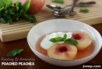 Riesling-Amaretto Infused Peaches