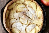 Puffed Apple Pancake with Cider Drizzle