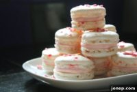 Festive Candy Cane French Macarons